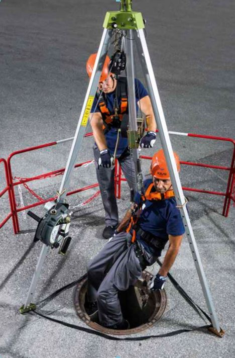 Argano da lavoro e di soccorso con cavo in acciaio per KRATOS - 30 m