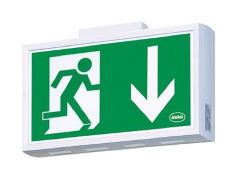 Luce di emergenza, scocca in ABS, per montaggio a parete e soffitto - AWKL-U-013-AT