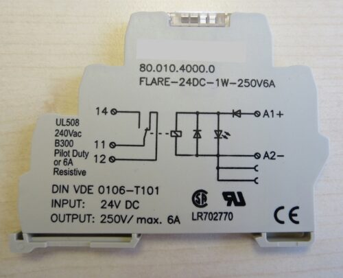 Relè di separazione 24V, 230V/6A per guida DIN - TR-IFD