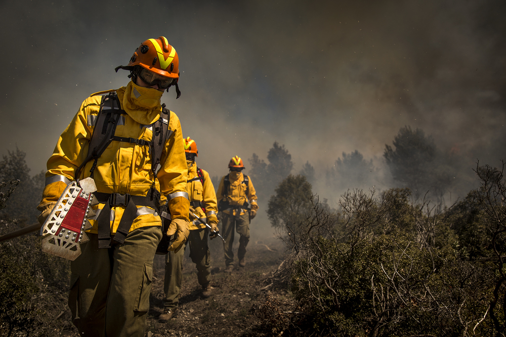 Giacca antincendio forestale VALLFIREST - gialla