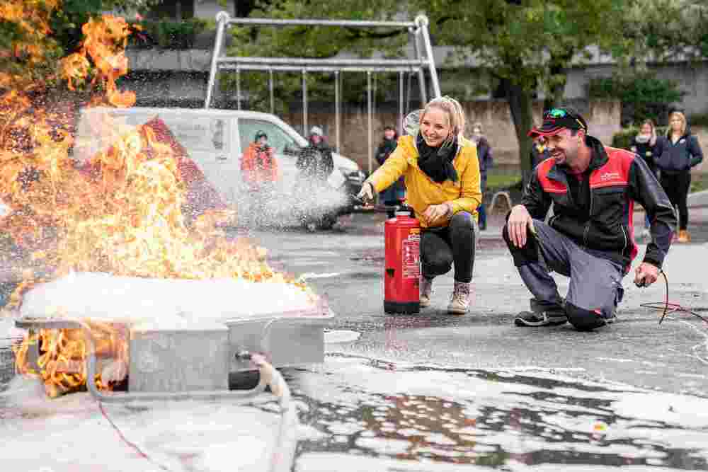 Estintore d'allenamento FOPPA 6l con pulsante di attivazione