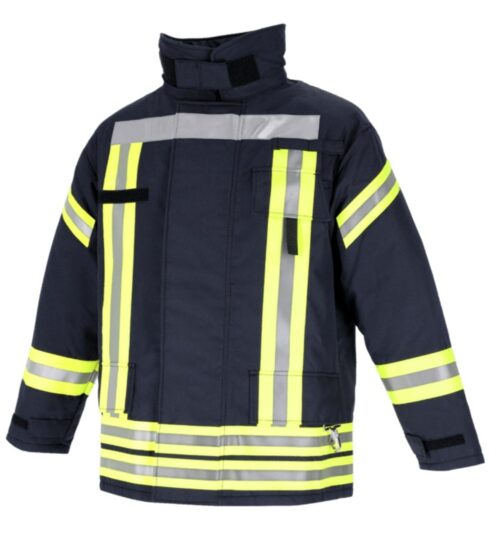 Giacca antincendio BASIC Nomex Delta TA in blu - Versione corta