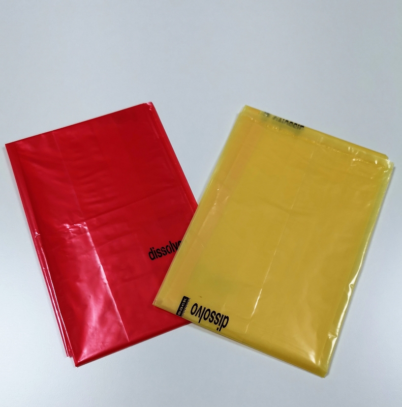 Sacchetto di lavaggio in poliestere autoapriante rosso