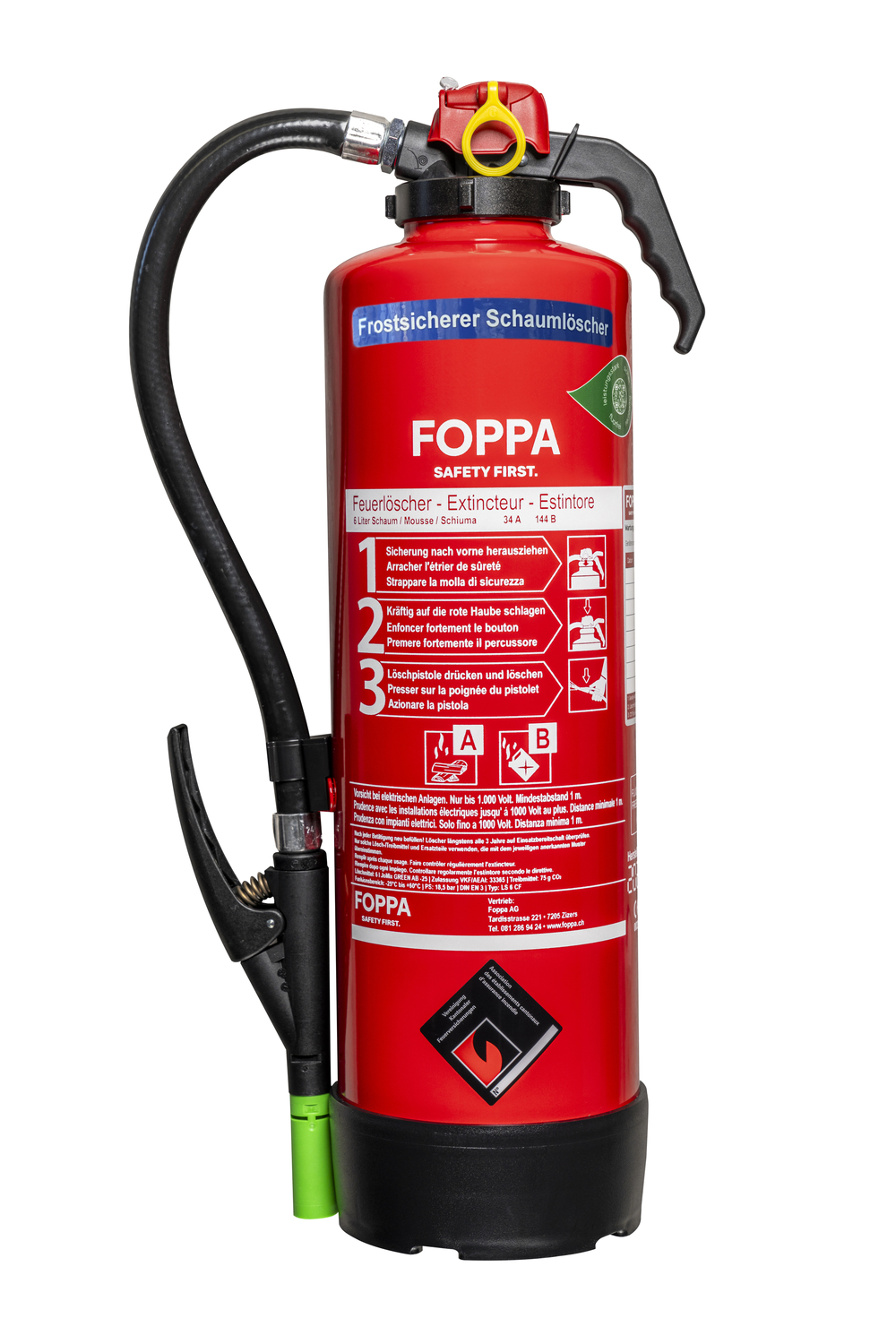 Estintore manuale a schiuma FOPPA LS6CF Estintore manuale a schiuma FOPPA LS6CF