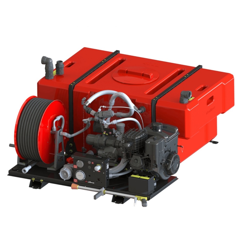 Modulo di estinzione SKID-UNIT con pompa a membrana 80 l/min di VALLFIREST – Serbatoio in plastica d Modulo di estinzione SKID-UNIT con pompa a membrana 80 l/min di VALLFIREST - Serbatoio in plastica d